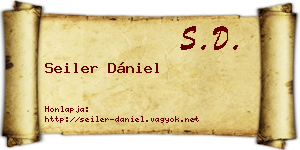 Seiler Dániel névjegykártya